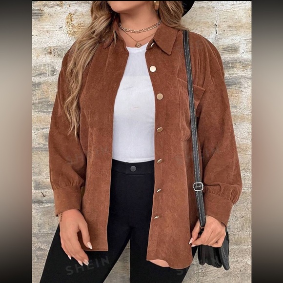 Rust brown corduroy button down - Picture 4 of 6